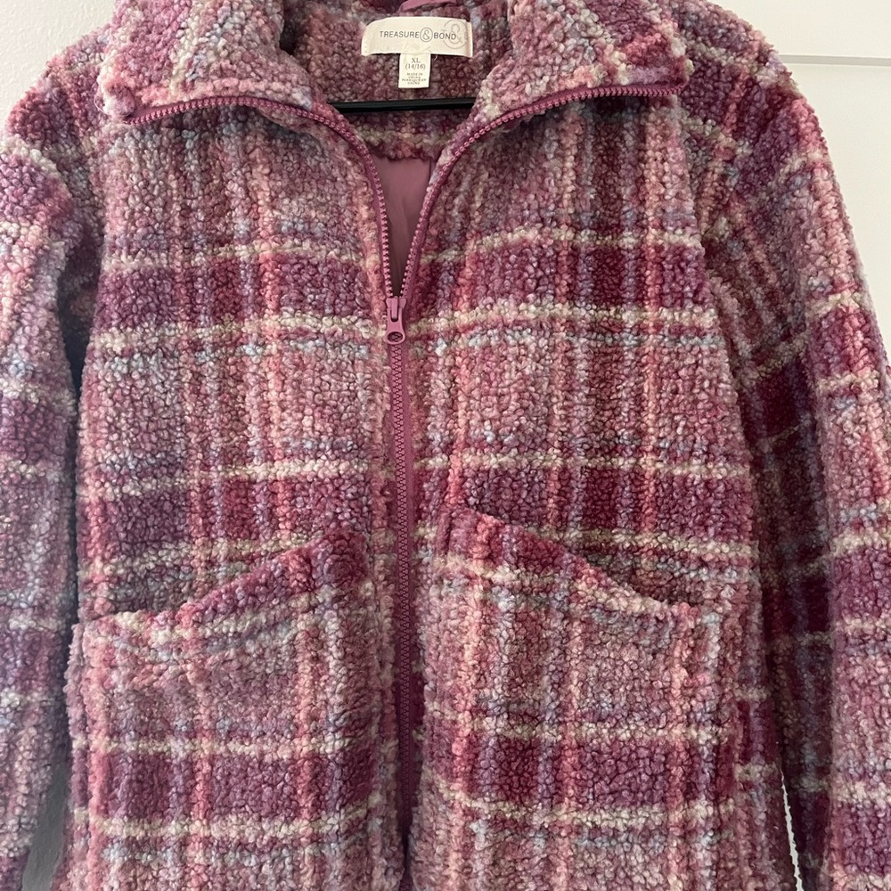 Thread & Supply Youth Pink Plaid Jacket